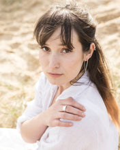 Load image into Gallery viewer, Wide Hammered Band Ring - Recycled Sterling Silver