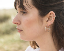 Load image into Gallery viewer, Swirl Threader Earrings - Recycled Sterling Silver
