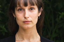 Load image into Gallery viewer, Small Hammered Hoops - Recycled Sterling Silver