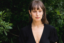 Load image into Gallery viewer, Flat Brushed Hoops - Recycled Sterling Silver