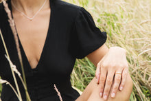 Load image into Gallery viewer, Thin Hammered Band Ring - Recycled Sterling Silver