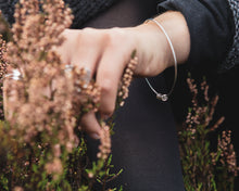 Load image into Gallery viewer, Bangle with Hoops - Recycled Sterling Silver