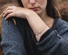 Load image into Gallery viewer, Bangle with Hoops - Recycled Sterling Silver