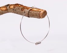 Load image into Gallery viewer, Bangle with Hoops - Recycled Sterling Silver