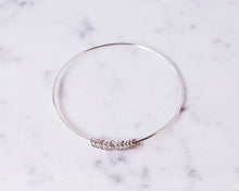 Load image into Gallery viewer, Bangle with Hoops - Recycled Sterling Silver