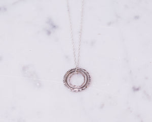 Concentric Circles Necklace - Recycled Sterling Silver