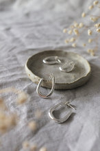 Load image into Gallery viewer, Shell Pressed Hoops
