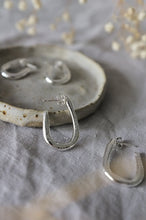 Load image into Gallery viewer, Shell Pressed Hoops
