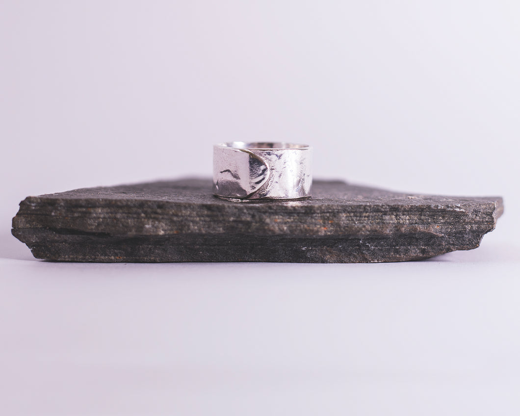 Chunky Overlap Ring - Recycled Sterling Silver