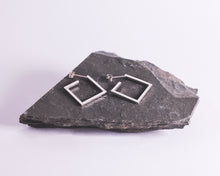 Load image into Gallery viewer, Small Square Hoops - Recycled Sterling Silver
