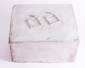 Small Square Hoops - Recycled Sterling Silver