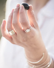 Load image into Gallery viewer, Chunky Overlap Ring - Recycled Sterling Silver
