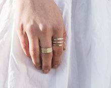 Load image into Gallery viewer, Hammered Spiral Wrap Ring - Recycled Sterling Silver
