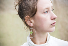 Load image into Gallery viewer, Textured Square Statement Hoops - Recycled Sterling Silver
