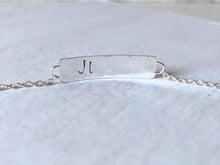 Load image into Gallery viewer, Hammered Bar Bracelet - Recycled Sterling Silver (Personalise Option Available)
