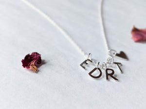 Letter Necklace - Recycled Sterling Silver