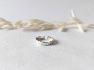 Summer Prints Midi/Toe Ring - Set or Singular - Recycled Sterling Silver