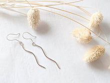 Load image into Gallery viewer, Wave Drop Earrings - Recycled Sterling Silver
