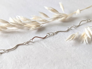 Wave Chain Necklace - Recycled Sterling Silver