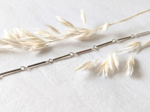 Square Wire Chain Bracelet - Recycled Sterling Silver