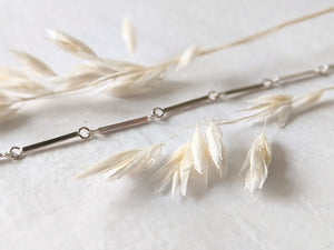 Square Wire Chain Anklet - Recycled Sterling Silver