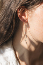 Load image into Gallery viewer, Wave Drop Earrings - Recycled Sterling Silver
