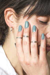 Summer Prints Midi/Toe Ring - Set or Singular - Recycled Sterling Silver