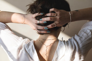 Wave Chain Necklace - Recycled Sterling Silver