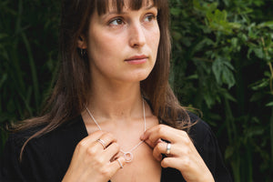 Concentric Circles Necklace - Recycled Sterling Silver
