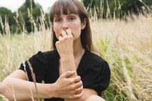 Load image into Gallery viewer, Thin Hammered Band Ring - Recycled Sterling Silver
