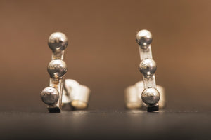 Dotted Studs - Recycled Sterling Silver