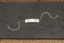 Load image into Gallery viewer, Hammered Bar Bracelet - Recycled Sterling Silver (Personalise Option Available)
