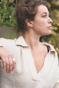 Drop Bar Necklace - Recycled Sterling Silver