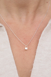 Cube Necklace - Recycled Sterling Silver