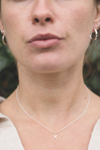Letter Necklace - Recycled Sterling Silver