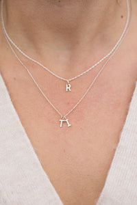Letter Necklace - Recycled Sterling Silver