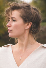Load image into Gallery viewer, Drop Bar Necklace - Recycled Sterling Silver
