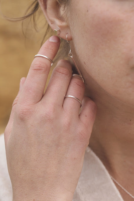 Square Wire Ring - Recycled Sterling Silver