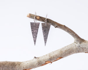 Hammered Triangles - Recycled Sterling Silver