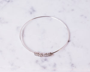 Bangle with Hoops - Recycled Sterling Silver