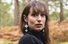 Load image into Gallery viewer, Double Square Earrings - Recycled Sterling Silver
